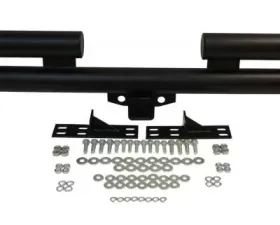RT Offroad Black Semi-Gloss Rear Tube Bumper w/ Receiver Hitch for 76-06 CJ-5,7,8, YJ, & TJ Jeep Rear