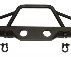RT Offroad Black Textured Plate Steel Front Bumper for 76-06 Jeep CJs, YJ, TJ Wranglers Jeep Front