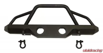 RT Offroad Black Textured Plate Steel Front Bumper for 76-06 Jeep CJs, YJ, TJ Wranglers Jeep Front - RT20016