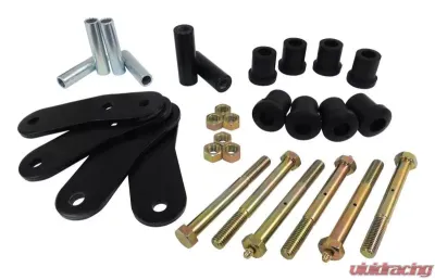 RT Offroad HD Shackle Kit, Left or Right, Front or Rear, Black, Greasable, 3/4" Lift Jeep Wrangler Rear 1987-1995 - RT21049