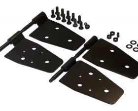 RT Offroad Black Door Hinge Set for Jeep YJ Wrangler w/ Half Doors & TJ Wrangler; 4 Hinges Jeep Front