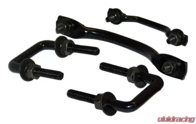 RT Offroad Black Windshield Tie Down Kit for 55-95 Jeep CJ-5, CJ-6, CJ-7, CJ-8, YJ Wrangler Jeep - RT26022