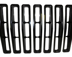 RT Offroad Grille Insert Set, Black, Snap-In Jeep Wrangler 1987-1995