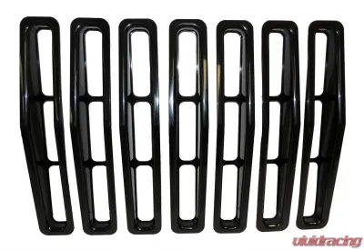 RT Offroad Grille Insert Set, Black, Snap-In Jeep Wrangler 1987-1995 - RT26031