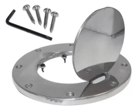 RT Offroad Polished Aluminum Non-Locking Fuel Door for Jeep TJ Wrangler Jeep