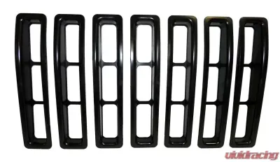 RT Offroad 7-Piece Black Grille Insert Set for 1997-2006 Jeep TJ Wrangler (Snap-In) Jeep - RT26043