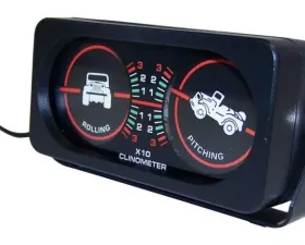 RT Offroad Clinometer with Roll and Pitch Gauge & CJ Graphics; Fits Any Vehicle;