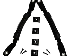 RT Offroad Door Handle Set, Left and Right, Black, Rubber Grips and Hardware Jeep N/A