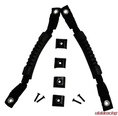 RT Offroad Door Handle Set, Left and Right, Black, Rubber Grips and Hardware Jeep N/A - RT27004