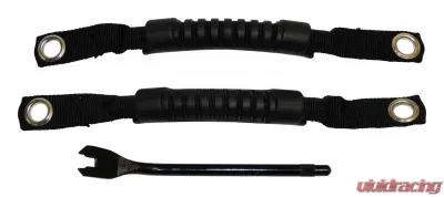 RT Offroad Interior Door Handle Kit for TJ Wranglers, Incl. 2 Black Nylon & Rubber Handles Jeep N/A - RT27017
