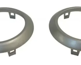 RT Offroad HVAC Vent Accents for Select 07-10 Jeep JK Wrangler; Set of 2, Plastic, Silver Jeep Wrangler 2007-2010