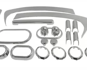 RT Offroad Chrome Finished Plastic Interior Accent Kit for Jeep 07-10 JK Wrangler w/ 2-Dr. Jeep Wrangler 2007-2010 Automatic