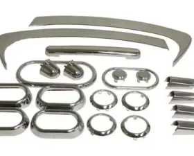 RT Offroad Polished Chrome Plastic Interior Accent Kit for Jeep 07-10 JK Wrangler w/ 4-Dr. Jeep Wrangler 2007-2010 Automatic