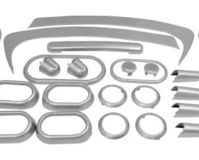 RT Offroad Brushed Silver Plastic Interior Accent Kit for Jeep 07-10 JK Wrangler w/ 4-Dr. Jeep Wrangler 2007-2010 Automatic