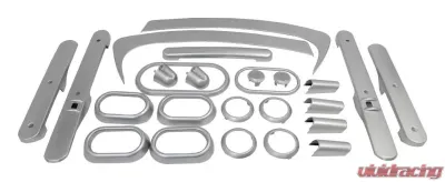 RT Offroad Brushed Silver Plastic Interior Accent Kit for Jeep 07-10 JK Wrangler w/ 4-Dr. Jeep Wrangler 2007-2010 Automatic - RT27032