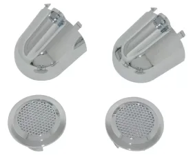 RT Offroad Tweeter Covers for Select 07-10 Jeep JK Wrangler; Plastic, Chrome Finish Jeep Wrangler 2007-2010