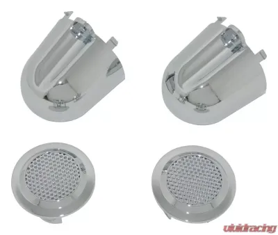 RT Offroad Tweeter Covers for Select 07-10 Jeep JK Wrangler; Plastic, Chrome Finish Jeep Wrangler 2007-2010 - RT27041