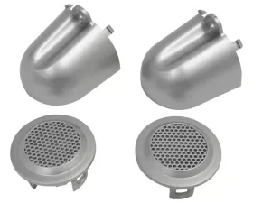 RT Offroad Tweeter Covers for Select 07-10 Jeep JK Wrangler; Set of 2, Plastic, Silver Jeep Wrangler 2007-2010