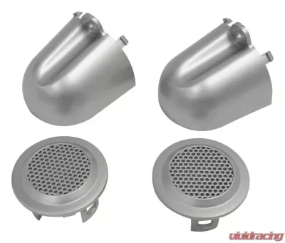 RT Offroad Tweeter Covers for Select 07-10 Jeep JK Wrangler; Set of 2, Plastic, Silver Jeep Wrangler 2007-2010 - RT27042