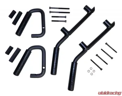 RT Offroad Black Powder Coated Steel F & R Grab Handle Kit for 2007-2018 Jeep JK Wrangler Jeep Wrangler 2007-2018 - RT27063