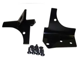 RT Offroad Windshield Light Mount Bracket set, Left & Right Front, Black, w/ Hardware Jeep