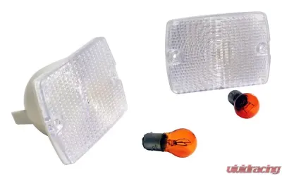 RT Offroad Clear Parking Lamp Set (2) w/ 2 Amber Bulbs for 87-93 Jeep YJ Wrangler Jeep Wrangler Left 1987-1993 - RT28012