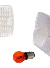 RT Offroad Clear Parking Lamp Set (2) w/ 2 Amber Bulbs for 87-93 Jeep YJ Wrangler Jeep Wrangler Left 1987-1993                                     - RT28012 - Image 4