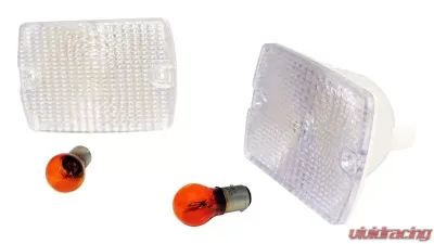RT Offroad Clear Parking Lamp Set (2) w/ 2 Amber Bulbs for 87-93 Jeep YJ Wrangler Jeep Wrangler Left 1987-1993 - RT28012