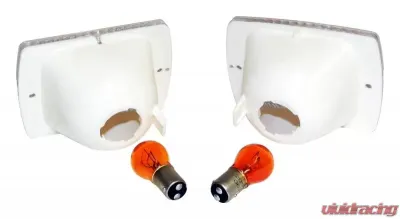 RT Offroad Clear Parking Lamp Set (2) w/ 2 Amber Bulbs for 87-93 Jeep YJ Wrangler Jeep Wrangler Left 1987-1993 - RT28012