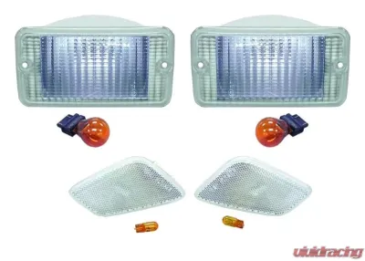 RT Offroad Front Clear Parking & Side Marker Lamp Kit for 97-06 Jeep TJ Wrangler Jeep N/A - RT28015