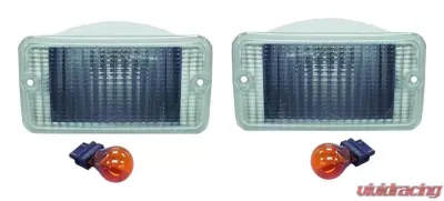 RT Offroad Clear Park & Turn Signal Lamp Set for Jeep TJ Wrangler; Clear Lamps, Amber Bulbs Jeep Front Left - RT28016