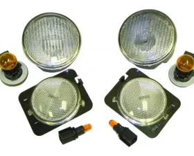 RT Offroad Front Clear Parking & Side Marker Lamp Kit for 2007-2013 Jeep JK Wrangler Jeep Wrangler N/A 2007-2013