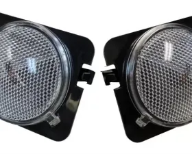 RT Offroad Clear Side Marker Light Kit w/ Amber Bulbs for 2007-2018 Jeep JK Wrangler; L & R Jeep Wrangler Front Left 2007-2018