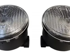 RT Offroad Clear Parking Light Kit w/ Amber Bulbs for 2007-2013 Jeep JK Wrangler; L & R Jeep Wrangler Front Left 2007-2013