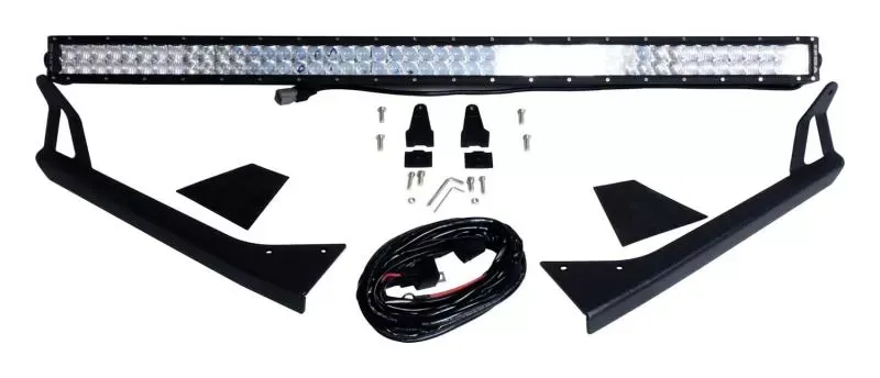 50\ LED Light Bar and Windshield Bracket Kit for 76-95 Jeep CJ-7, CJ-8, and YJ Jeep - RT28094