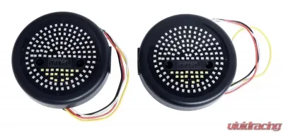 RT Offroad 5" Round LED Tail Light Kit for Jeep CJ-5, CJ-6, CJ-7, CJ-8 and YJ, TJ Wranglers Jeep - RT28099