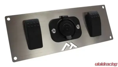 RT Offroad Switch Plate w/ 1 Power Socket and 2 Rocker Switches for Universal Applications - RT29007