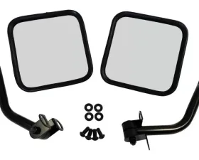 RT Offroad Gloss Black Mirror Kit for 1976-1995 Jeep CJ-5, CJ-7, CJ-8, & YJ Wrangler Jeep N/A