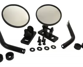 RT Offroad Quick Release Mirror Set w/ Relocation Brackets for Jeep JK, TJ, YJ, CJ-7, CJ-8 Jeep Left and Right