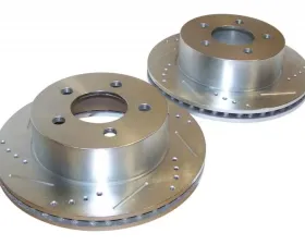 RT Offroad Left and Right Rear High Performance Rear Cross Drilled and Slotted Rotor Set Jeep Front