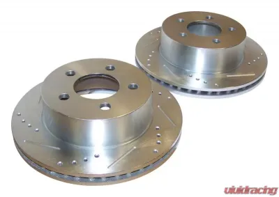 RT Offroad Left and Right Rear High Performance Rear Cross Drilled and Slotted Rotor Set Jeep Front - RT31001