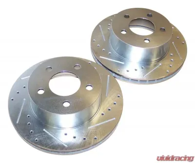 RT Offroad Left and Right Front High Performance Rear Cross Drilled and Slotted Rotor Set Jeep Front - RT31002