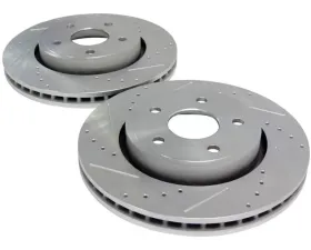 RT Offroad Performance Front Cross Drilled & Slotted Rotor Set for Jeep WK, XK w/o SR8 Pkg Jeep Front