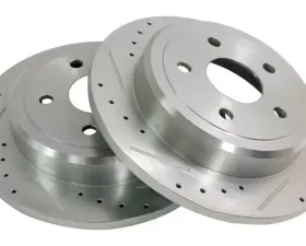 RT Offroad Performance Rear Cross Drilled & Slotted Rotor Set for Jeep WK, XK w/o SR8 Pkg Jeep Rear