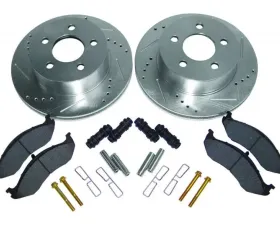RT Offroad Front Performance Brake Kit for Jeep TJ, XJ, Drilled & Slotted Rotors & Hardware Jeep Front