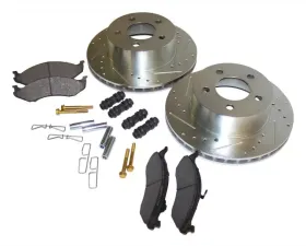 RT Offroad Front Performance Brake Kit for TJ, YJ, XJ, MJ, ZJ, ZG, Drilled & Slotted Rotors Jeep Front