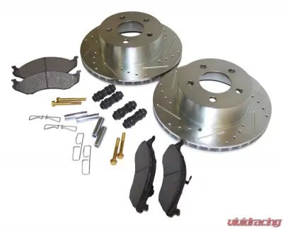 RT Offroad Front Performance Brake Kit for TJ, YJ, XJ, MJ, ZJ, ZG, Drilled & Slotted Rotors Jeep Front - RT31013