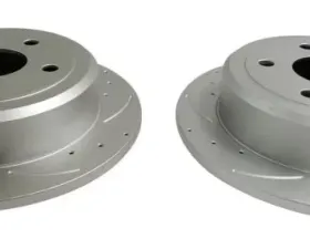 RT Offroad Rear High Performance Rear Cross Drilled & Slotted Rotor Set for 07-18 Jeep JK Jeep Wrangler Rear 2007-2018