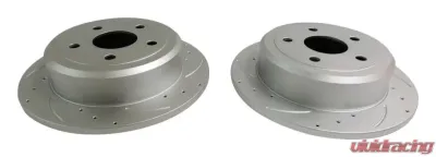 RT Offroad Rear High Performance Rear Cross Drilled & Slotted Rotor Set for 07-18 Jeep JK Jeep Wrangler Rear 2007-2018 - RT31026