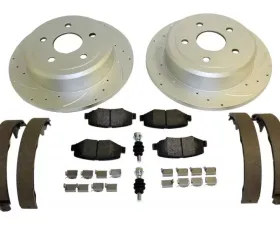 RT Offroad Rear Performance Brake Kit for Jeep 07-18 JK Drilled & Slotted Rotors & Hardware Jeep Wrangler Rear 2007-2018